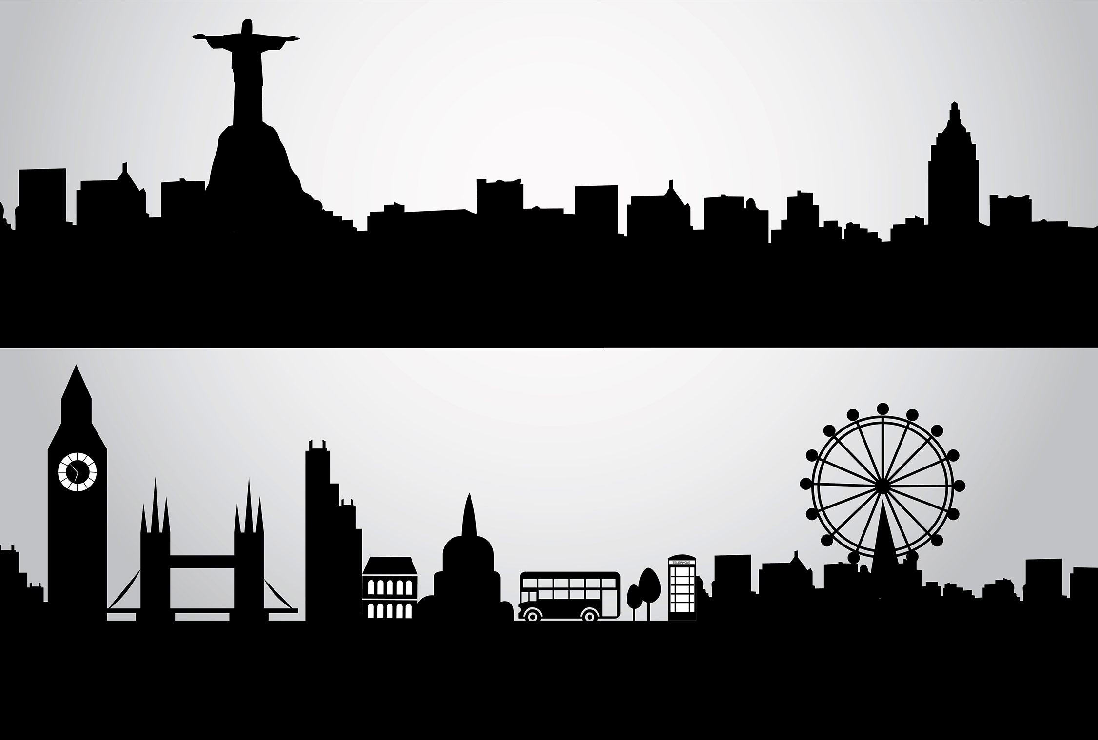 Silhouette of city scape